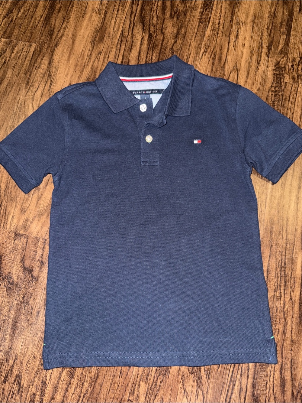 Tommy Hilfiger Dark Blue Polo with Flag Logo